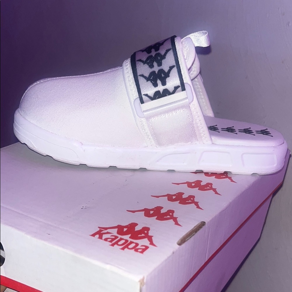 Kappa Kids White Slip-On Shoes